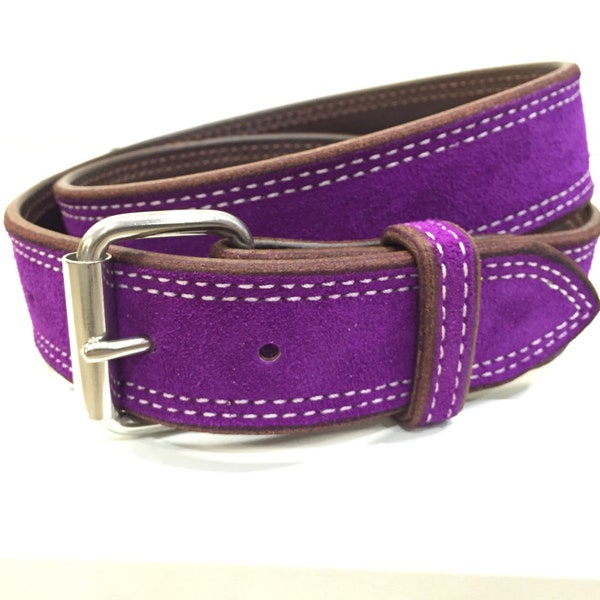 Purple Suede Belt - Etsy