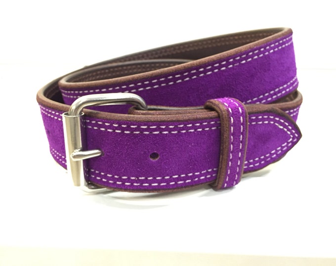 Purple Suede Belt,purple Leather Belt,purple Belt,lavender Belt,lilac ...