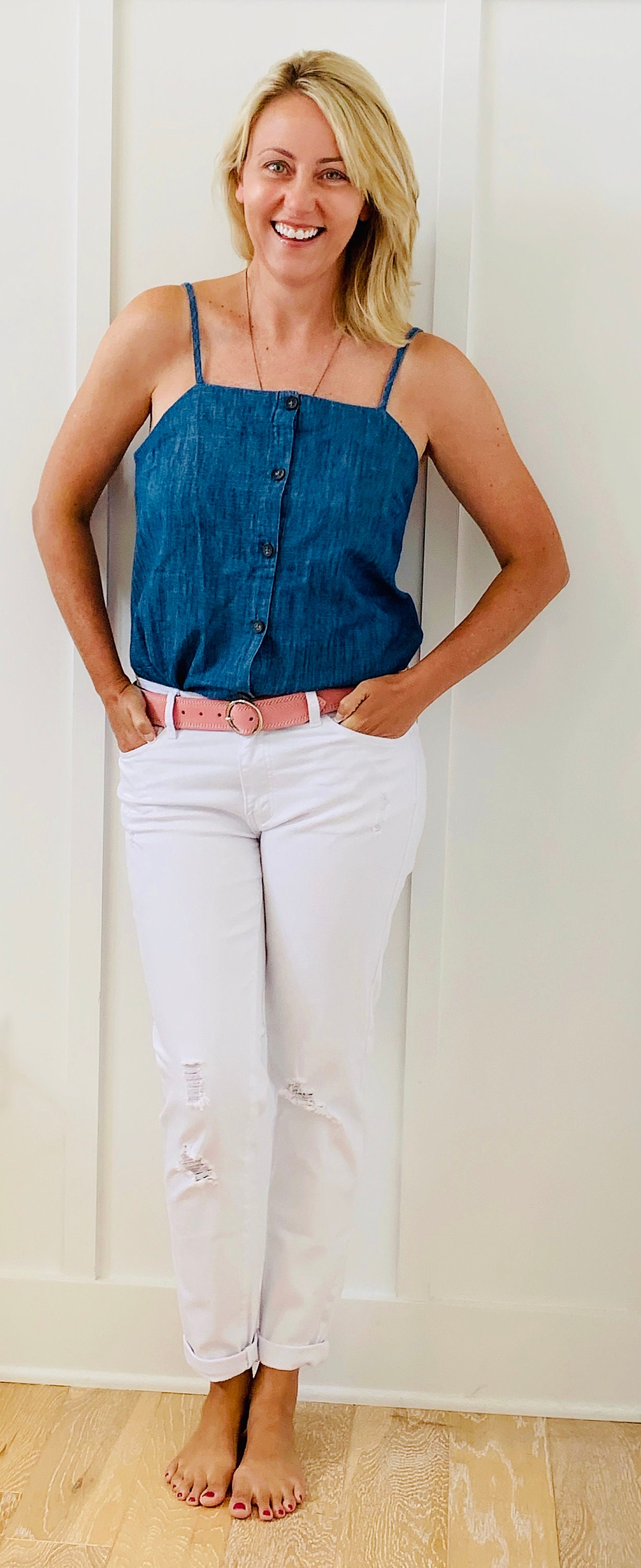 blush pink belt