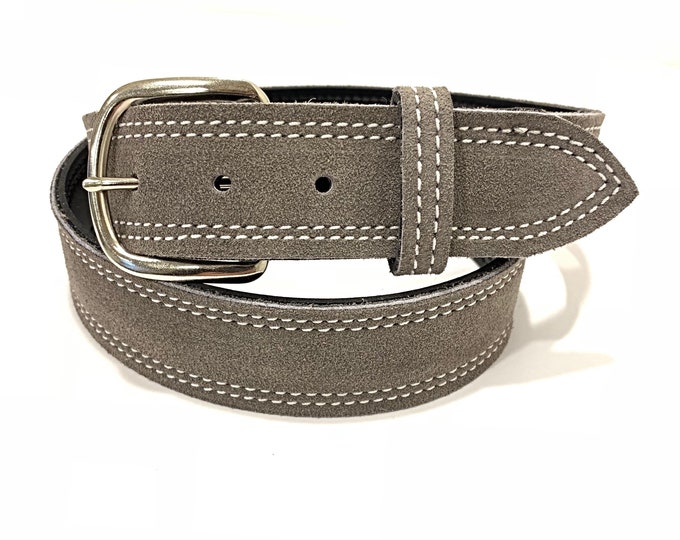 Gray Suede Belt,gray Leather Belt,gray Belt,suede Belt,leather Belt ...
