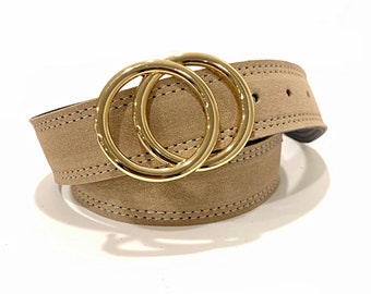 Gold Double Circle Buckle