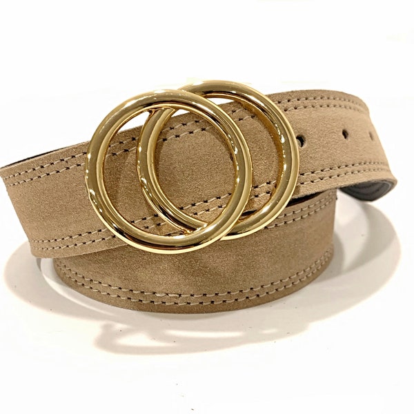 Gold Double Circle Buckle