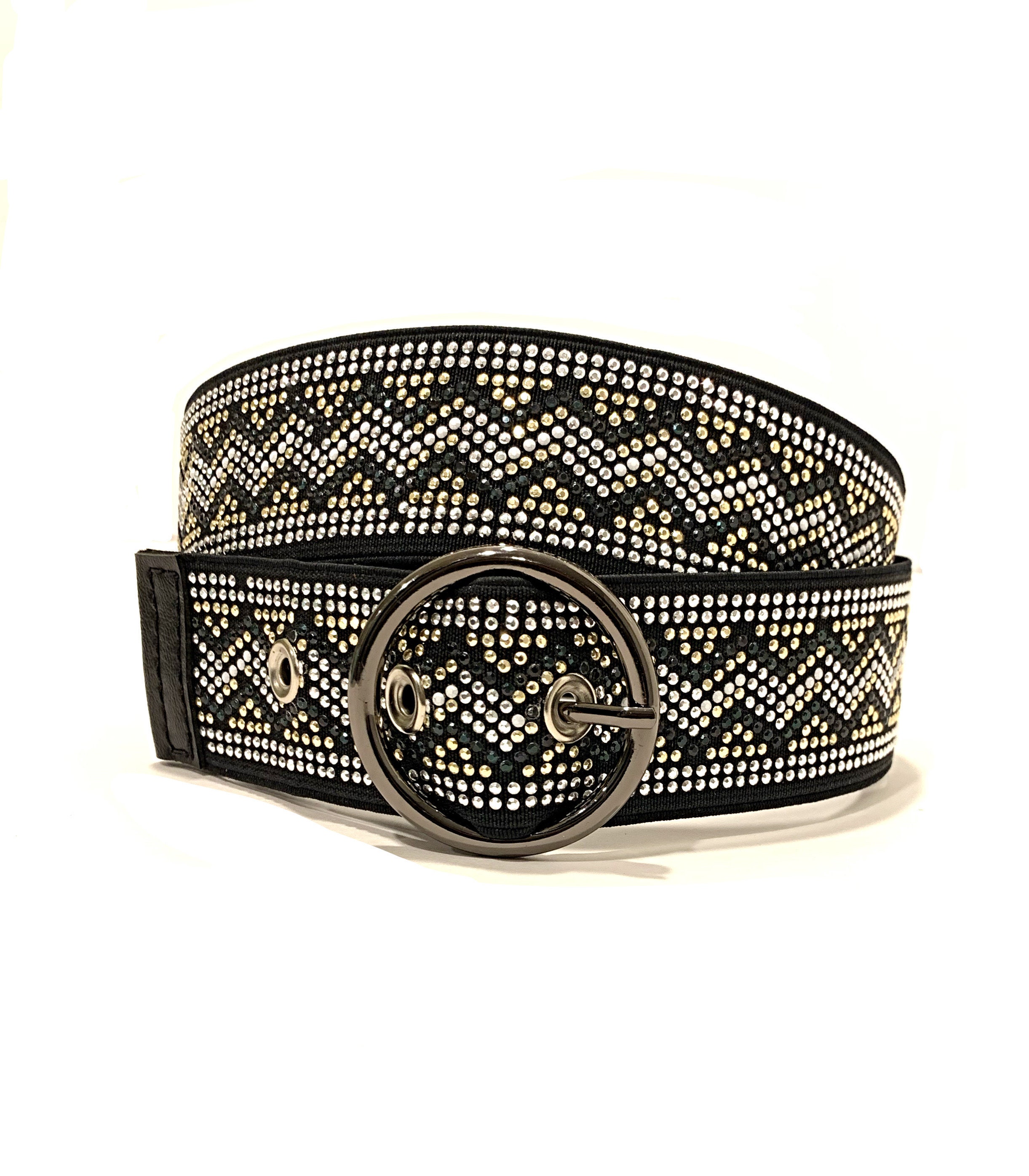 Rhinestone Chain Belt O-Ring Waistband Crystal Belt for Dresses Adalynn Double O-Ring Rhinestone Chain Belt - Gold – Sophia  main image 2