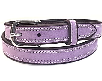Lilac Suede Belt,Lilac Leather Belt,Lilac Belt,Purple Belt,Violet Belt,Womens Skinny Belt for Jeans Pants Shorts Dresses,Ships NEXT DAY FREE