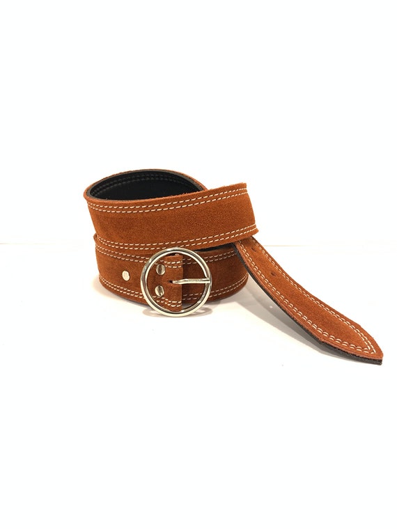 Rust Suede Belt made in the USA-Pumpkin Women/'s Belt-Burnt Orange Belt-Ladies