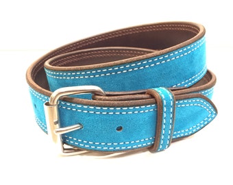 Turquoise Suede Belt,Turquoise Leather Belt,Turquoise Belt,Blue Suede Belt,Blue Leather Belt,Blue Belt,Leather Belt, * Ships NEXT DAY FREE *