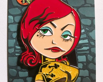 The Masterpiece: Gold Glitter Variant, Mad about Monsters Collection, Soft Enamel Pin, Lapel Pin, Halloween Pin