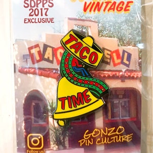 Taco Time Pin- So Cal Vintage Series, Soft Enamel Pin, Cool Pins, Cloisonné Pin, Custom Pin, Lapel Pin