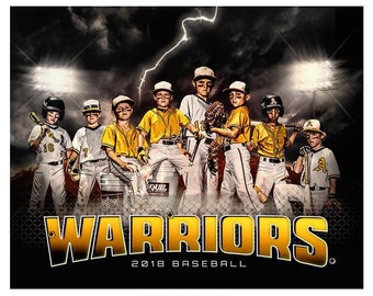 Warriors Baseball Themed-Photography Sports Template