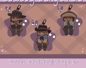 Grumpy Cowboy Dangle Pals - 3-3.5 Inch Acrylic Keychain