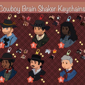 RDR2 Gang - Cowboy Brain SHAKER KEYCHAIN - 4in