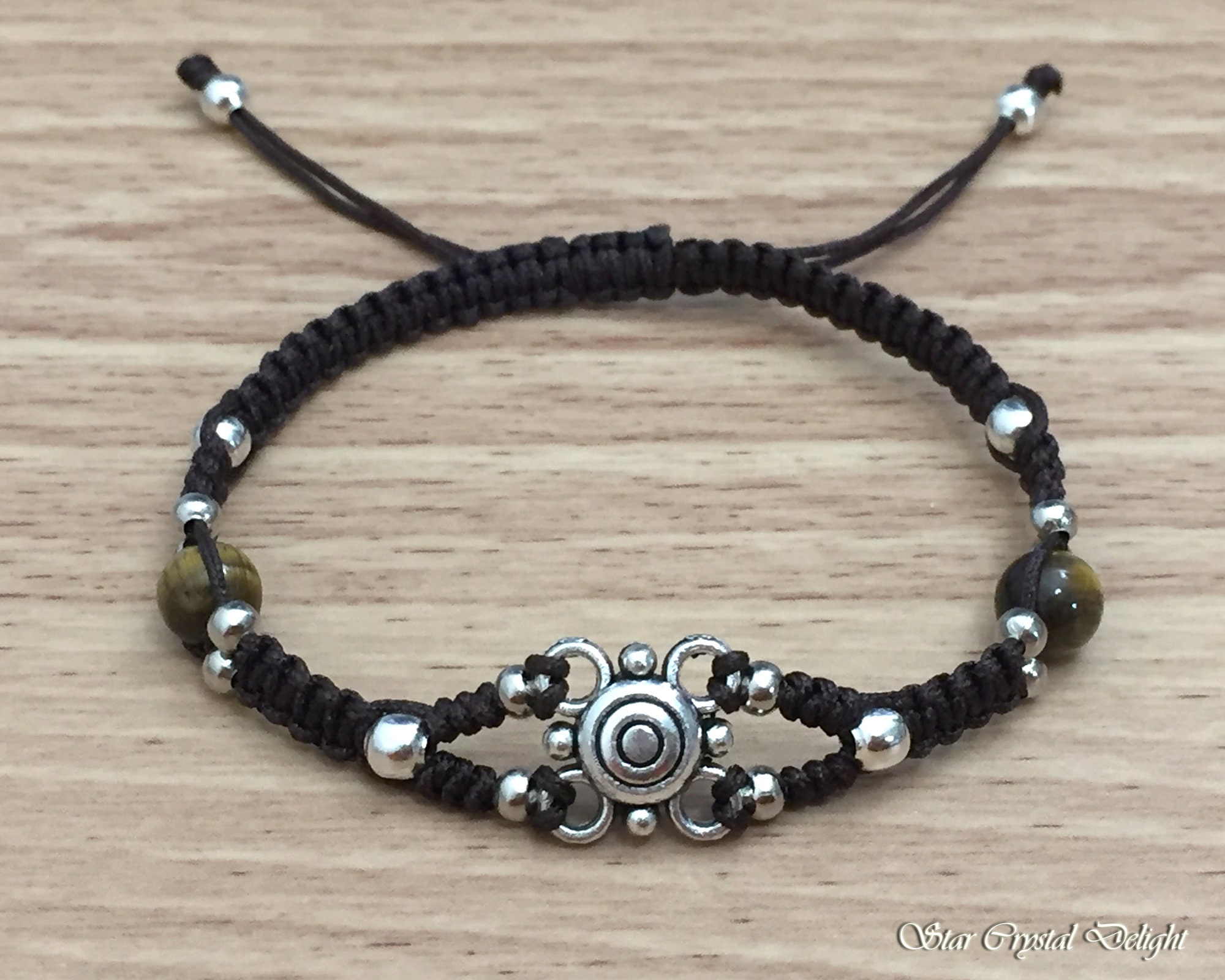 Macrame String Bracelet With Gemstone Fashion Gift Unisex - Etsy