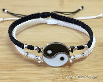 Magnetic Heart Charm Yin Yang Set Matching Tai Chi Bracelets Gift For Him  Her