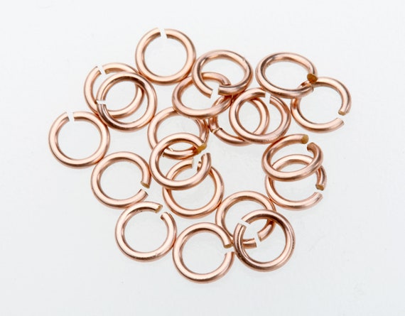 14K Rose Gold Filled Jump Rings, 20 50 100 Pcs,open Jump Rings,22