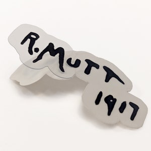 R. Mutt 1917 Clear Vinyl Sticker