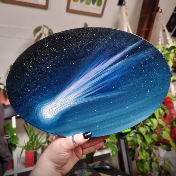 Comet Painting Oil Painting Space Painting Space Art Etsy