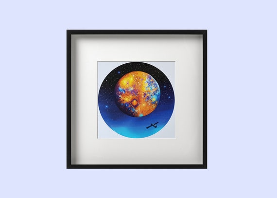 Mercury Painting - Mercury Print - Planet Art - Planet Painting - Space Painting - Space Art - Astronomy Art - Solar System Print