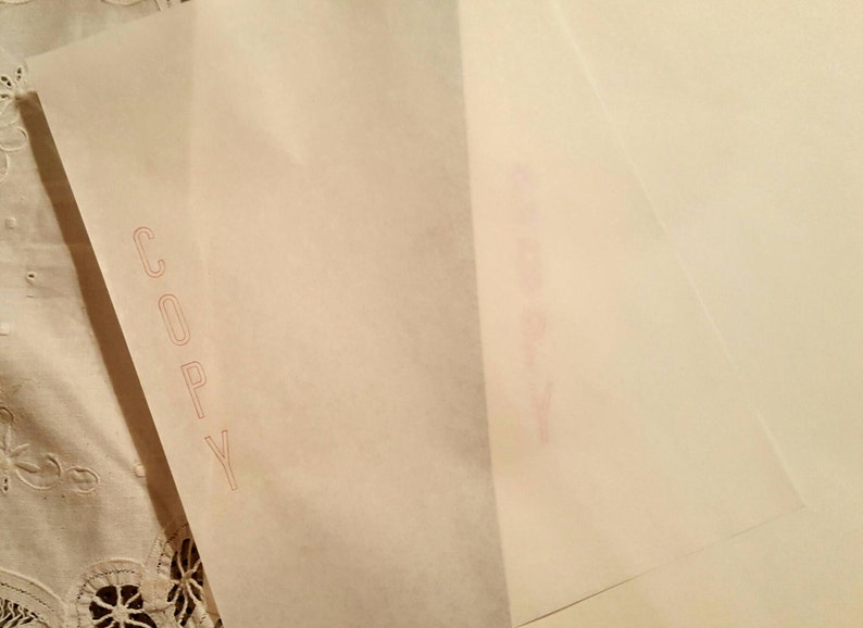 Onion skin paper vintage with words COPY typing paper thin Etsy