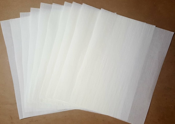Vintage Typewriter Paper, Onionskin Paper, 6 Sheets Thin Paper, 9,  Parchment Paper, Card Making, Junk Journal Paper, 8.5 X 13 