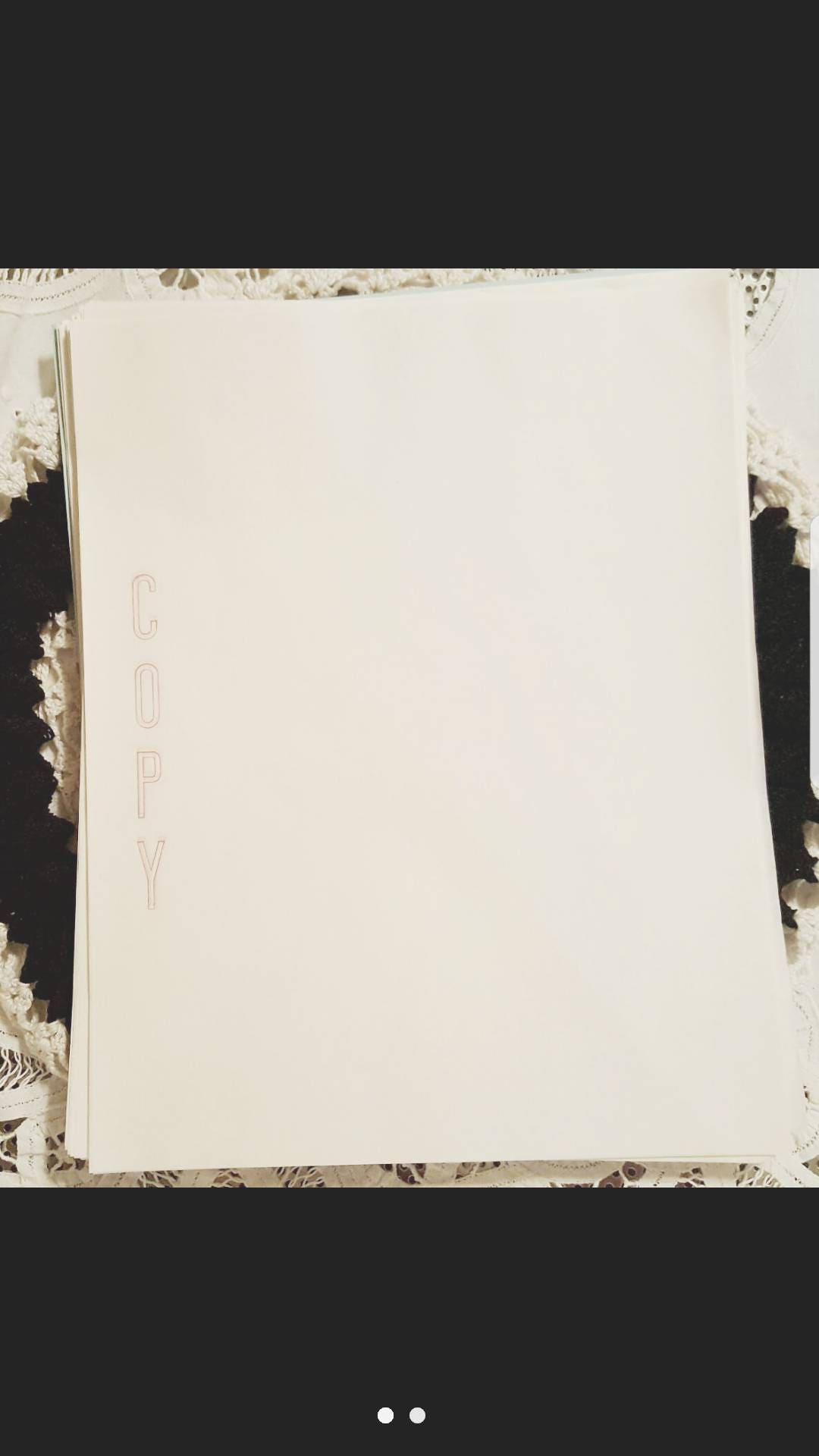 Onion Skin Paper, Vintage, With Words COPY, Typing Paper, Thin Paper