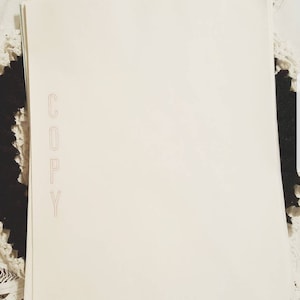 Onion skin paper, vintage, with words COPY, typing paper, thin paper, translucent, tracing paper, 10 sheets per quantity
