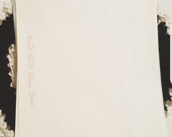 Vintage Onion Skin Paper: Translucent Typing Paper with "COPY" - 10 Sheets