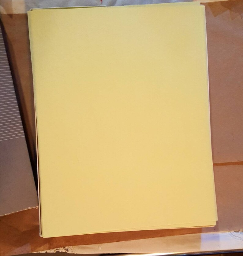 Onion Skin Paper Yellow Vintage Thin Paper Stationery Etsy