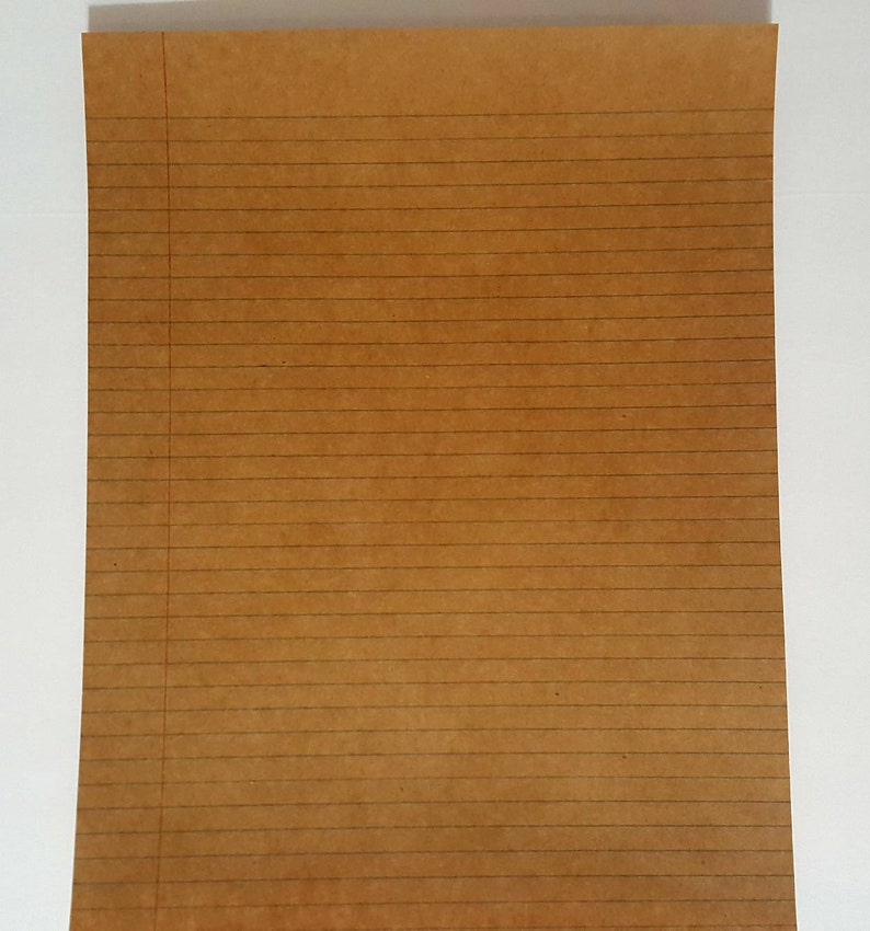 Kraft paper brown paper notebook paper 8.5 X 11 inches Etsy