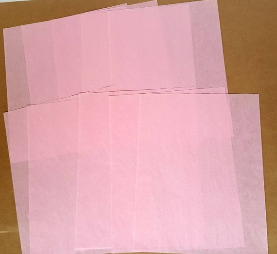 Vintage, papel de piel de cebolla, rosa, papel fino, papelería