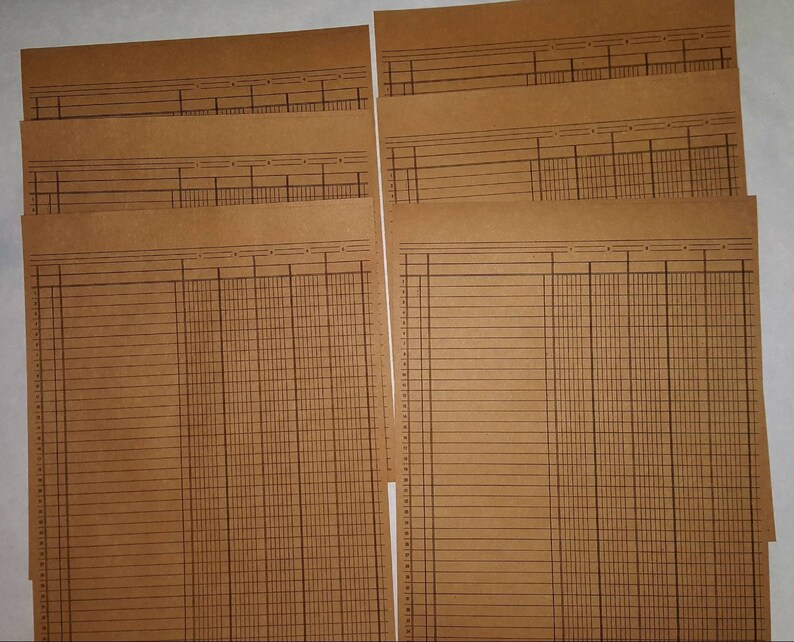Kraft Paper Brown Paper Ledger Paper 8.5 X 11 Inches Junk Etsy