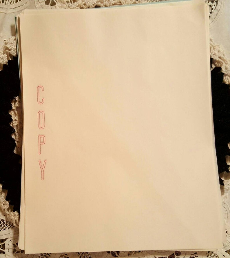 Onion Skin Paper Vintage With Words COPY Typing Paper Thin Etsy