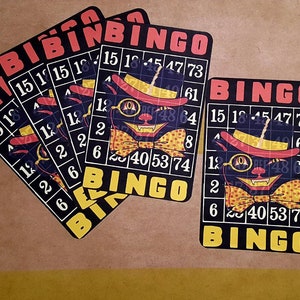 A KitNCaboodle exclusive! Vintage journal Halloween bingo cards, die cut, scrapbooking, scrapbook epherma, 2 cards, vintage bingo card