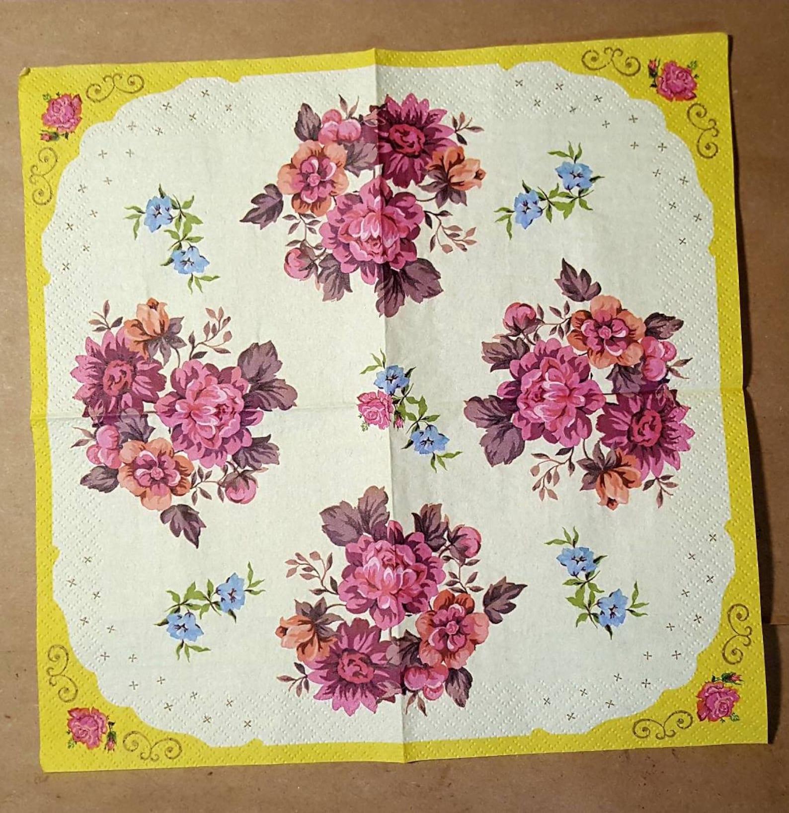 8 Beautiful paper decorative napkins scrapbooking junk Etsy