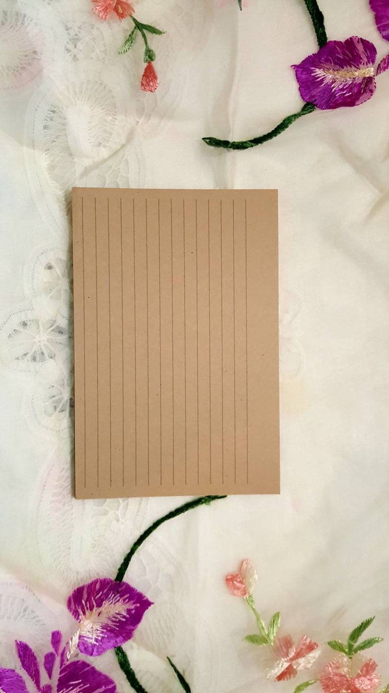 Ruled kraft index cards 4X6 kraft cardstock junk journals Etsy