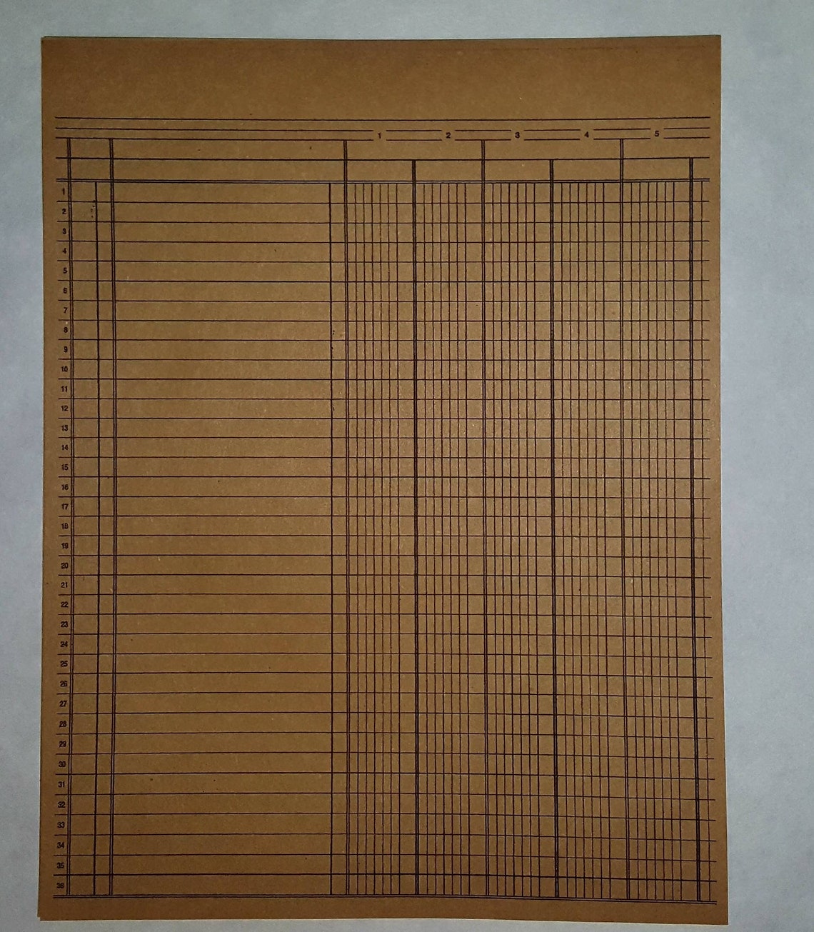 Kraft Paper Brown Paper Ledger Paper 8.5 X 11 Inches Junk Etsy