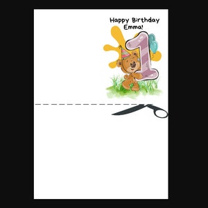 Printable 1st Birthday Card 1 Year Old Birthday Card 1st - Etsy