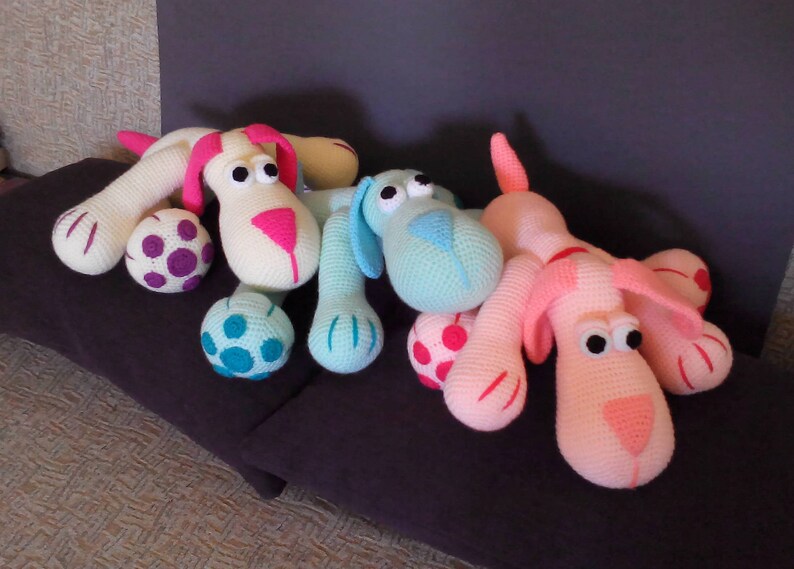 Blue Dog Toy Knitted Dog Knitted Toys Knitted Animals Dog Etsy