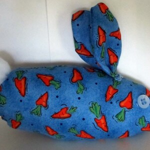 Stuffed Bunny Rabbit Plush in carrot print