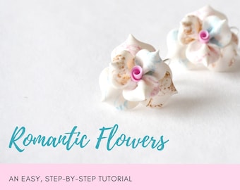 TUTORIAL: Romantic Flowers | Polymer Clay Earrings Step by Step Tutorial