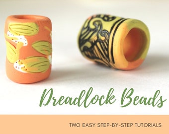 TUTORIAL: Dreadlock Beads | 2x Polymer Clay Dread Beads Step by Step Instructions