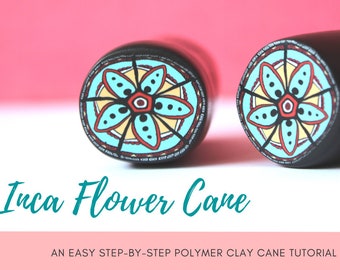 TUTORIAL: Inca Flower Cane | Polymer Clay Cane Step by Step Tutorial