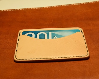 Natural Kangaroo Leather Card Wallet: Slim, Personalised