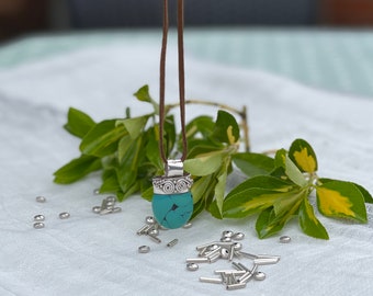 Sterling silver &  turquoise  pendant necklace