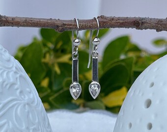 Sterling Silver & Cubic Zirconia drop earrings