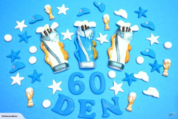 Edible Golf Cake Decoration Set Edible Cake Decoration Etsy