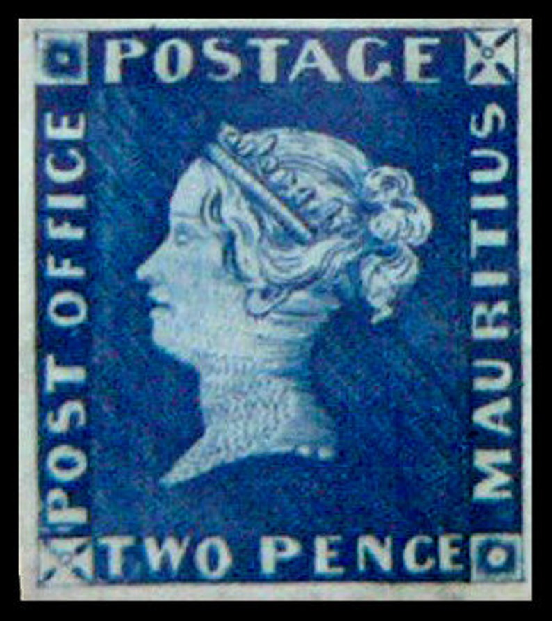 Blue Mauritius Post Stamp The Top 10 Most Expensive Stamps Etsy