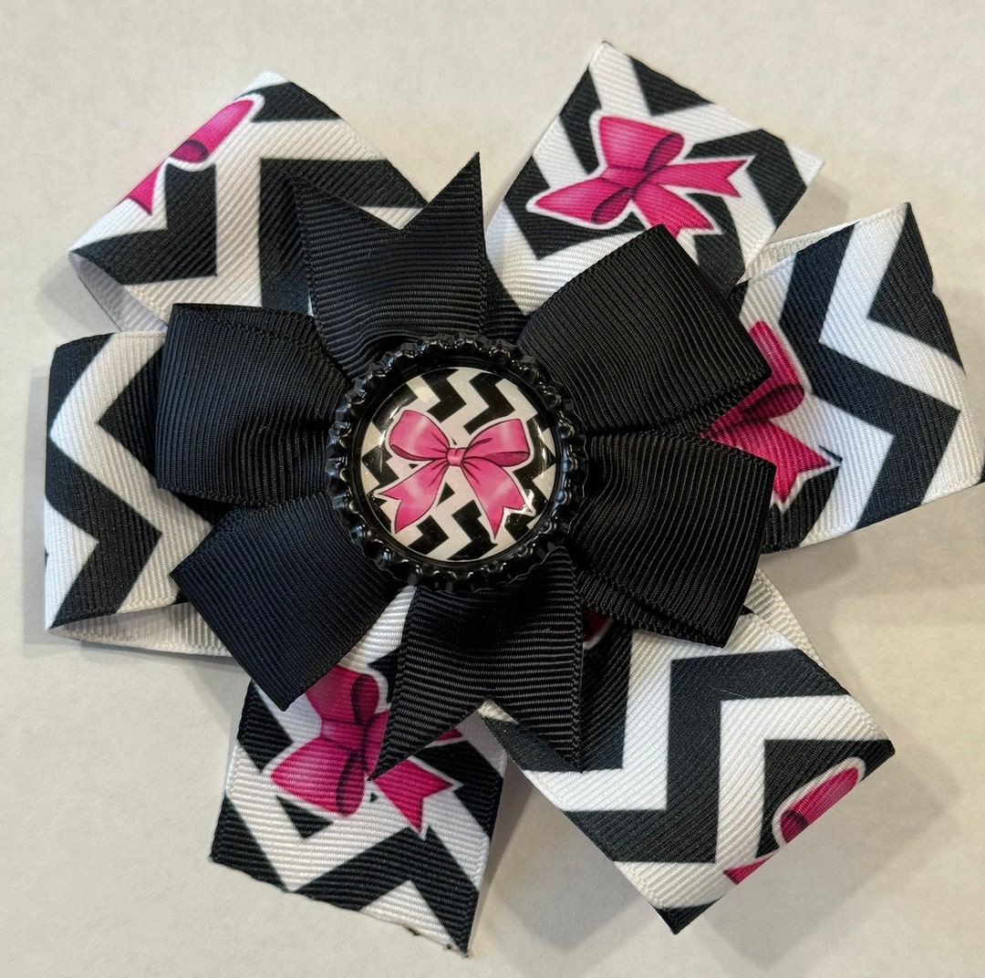 Beautiful Pink Ribbon in a Bow Inspired Hairbow for Girls. - Etsy