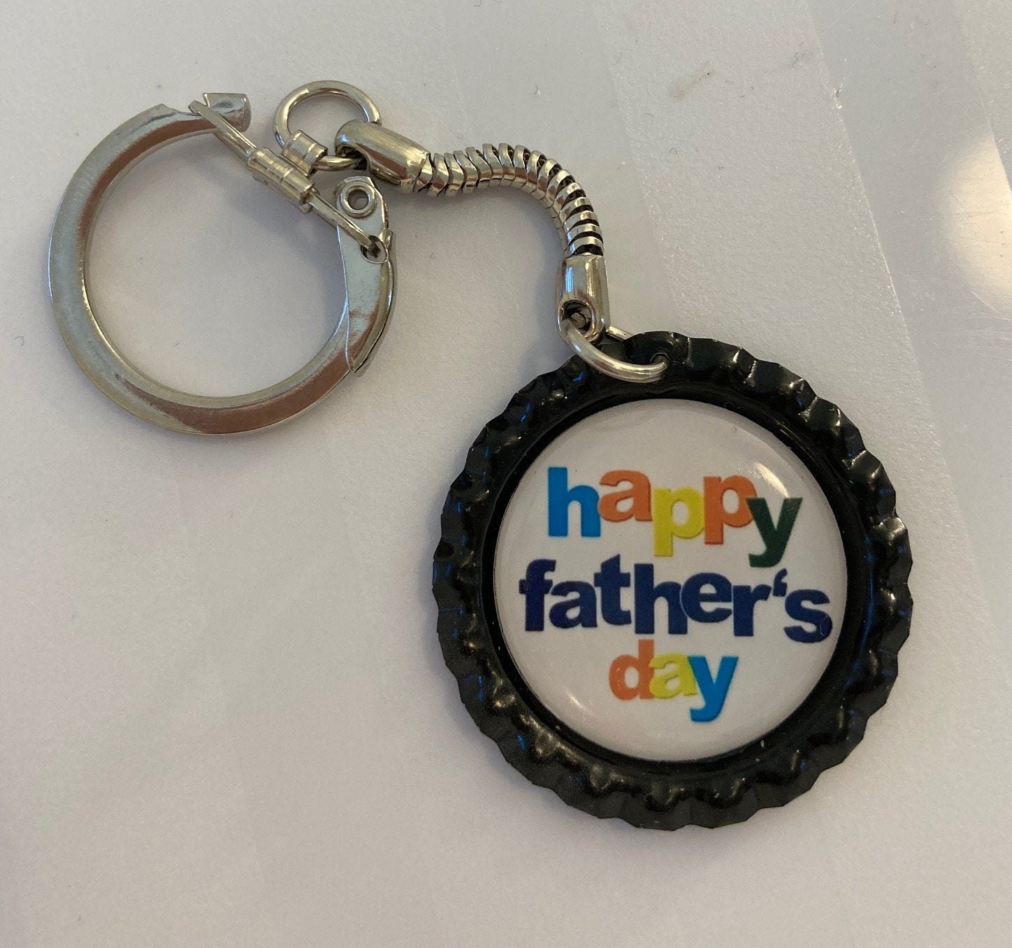 Beautiful Happy Father's Day Inspired Keychain. Etsy UK