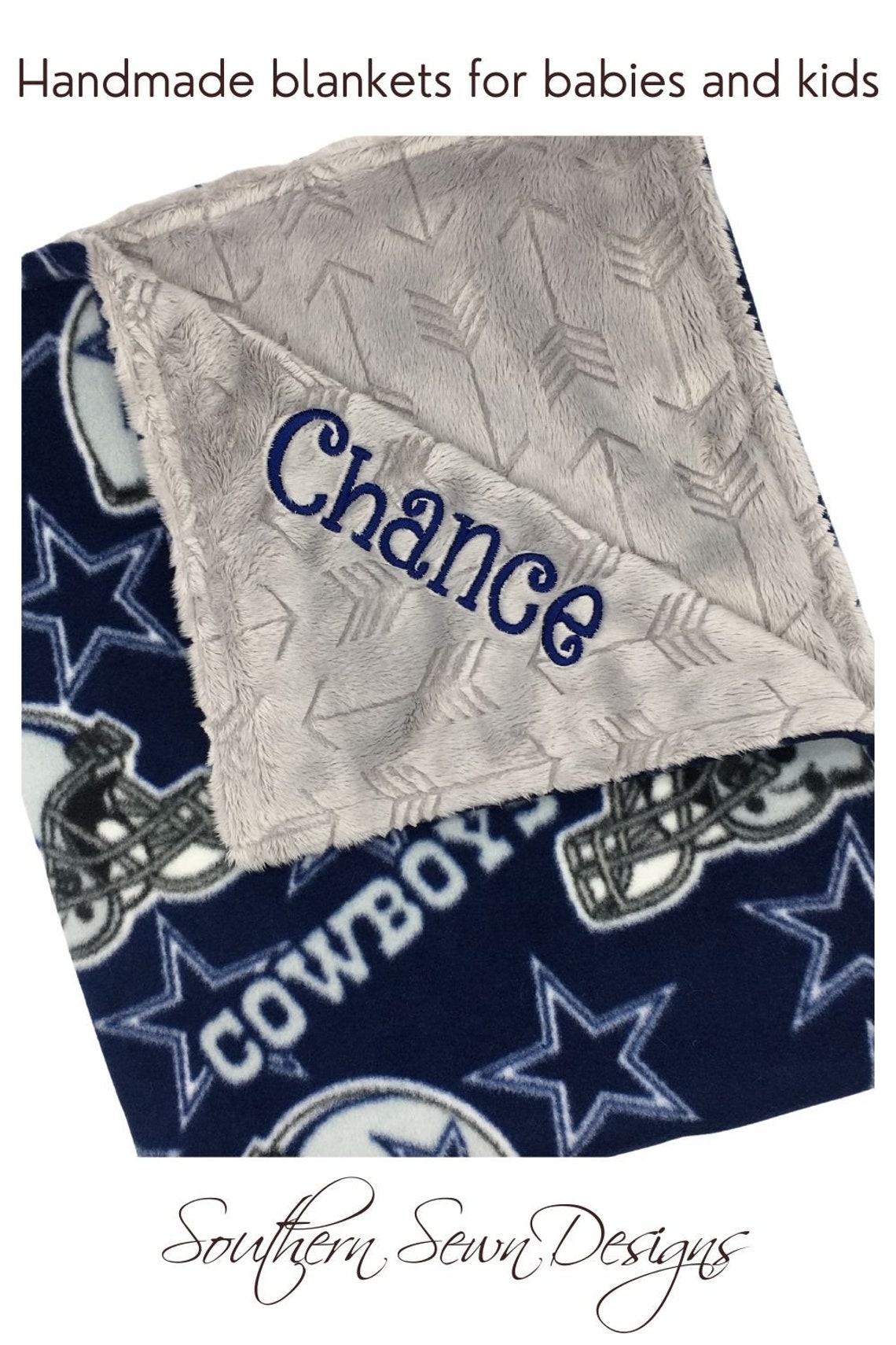 Dallas Cowboys Blanket /Dallas Cowboys Baby /Cowboys Nursery Etsy