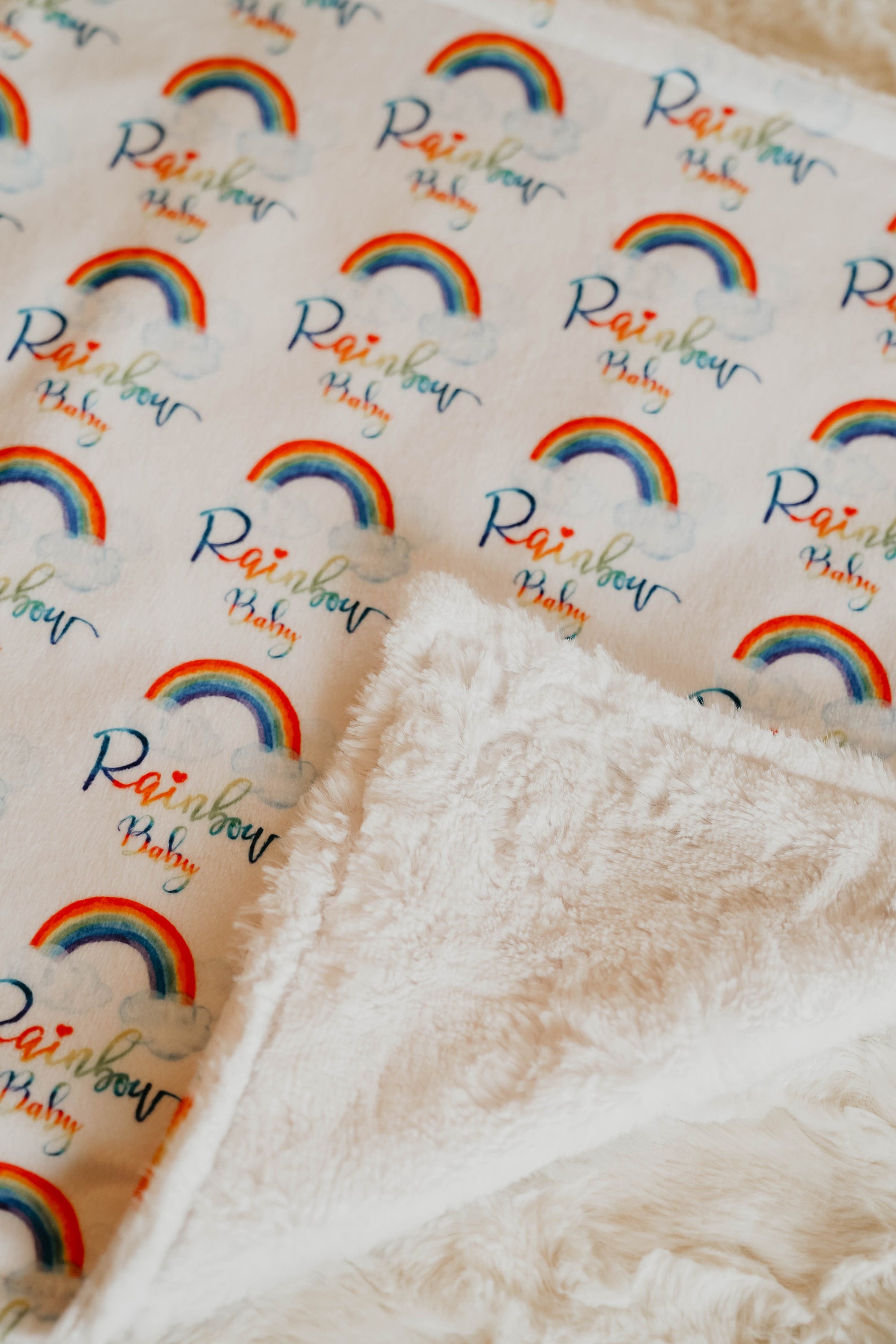 Rainbow Baby Blanket / Rainbow Baby Nursery / Rainbow Baby Etsy